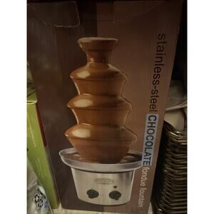 Nostalgia Electrics Stainless Steel Chocolate Fondue Fountain NEW